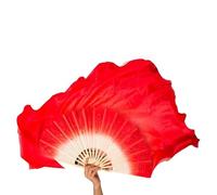 LKDCNUP Belly Dance Fan,Women Short Silk Veils Hand Made Taichi Kungfu Dancing Fans for Performance