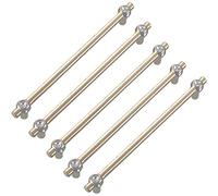 LKDCNUP Cabinet Pulls, Crystal Knobs, 5 pcs Glass Furniture Door Cabinet Pull Handle for Wardrobe Drawer Cupboard, Golden Knob