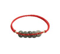 LKDCNUP Lucky Bracelet, Bracelets,Bracelets For Women,Feng Shui Green Jade Bracelet for Women Genuine Yoga Jade Peace Buckle Five Emperor Money Hand Braided