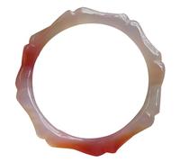 LKDCNUP Lucky Bracelet, Bracelets,Bracelets For Women,Feng Shui Jade Bangle for Women Genuine Red Bracelet Bamboo Joint Agate Chalcedony Suitable for 58-62mm