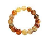 LKDCNUP Lucky Bracelet, Crystal Bracelet, Gemstone Beads with Yellow Glue Flower, for Women Men Stretch