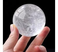 LKDCNUP Quartz Crystal Sphere with Stand Real Crystals Ball, Clear Small Decor