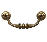 LKDCNUP Retro Handle， Handle,Dresser Pulls 4.5" C-C Antique Brass Bail Drawer Pull Drop Swing Handles 114 mm 1/2" Centers