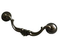 LKDCNUP Retro Handle， Handle,Dresser Pulls 5.5" C-C Vintage Style Bail Drawer Pull Drop Swing Handles Cabinet Knob Antique Bronze 1/2" Centers