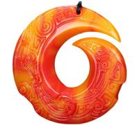 LKDCNUP Talisman necklace, Feng Shui Pendant,Feng Shui Colorful Jade Necklace Pendant for Women Genuine Yoga Seven Colors When The Time Comes Peace Buckle Auspicious