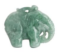 LKDCNUP Talisman necklace, Feng Shui Pendant,Feng Shui Green Jade Necklace Pendant for Women Genuine Yoga Jadeite Peaceful Elephant