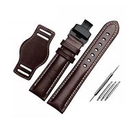 LKDCNUP Watch strap, Watchband,The Genuine Leather Bracelet Watch Strap Matte With Mat Wine Red Wrist Watches Band