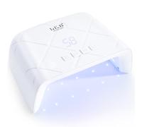 LKE LED Nail Lamp,72W Compact Advanced UV Lamps for Gel Nails Nail Dryer with Auto Sensor 4 Timers Cures All Gels Nali Art Tools for Advanced DIY at Home (White)