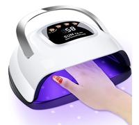 LKE UV Nail Lamp Nail Dryer 220W Professional UV LED Nail Lamp Led Nail Lamps for Gel with 4 Timers-Auto Sensor UV Lamp for Gel Nails Detachable Curing Lamp Gel Nail Polish for Home and Salon