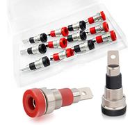 Lkelyonwey Banana Plug Connectors - Female Socket Binding Post Adapter for 4Mm Banana Jack Speaker Terminal (6 Each in Red and Black)