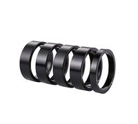 LKfjnhePF Headset Spacers 5/10Pcs/Set MTB Road Bike Bicycle Headset Stem Aluminum Alloy Washer Front Fork Spacer Ring Gasket Inner Diameter 28mm(5Pcs Black)