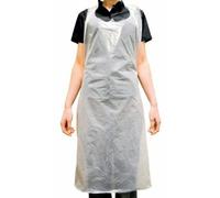 LKG Premium Disposable Aprons for Women & Men (White, 1000 Pack), 686mm x 1170mm Polyethylene Aprons for Adults, 16 Microns Flat Packed Bulk Aprons (NHS size and spec)