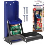LKH Can Crusher Wall Mounted tin Crusher with Bottle Opener Heavy Duty Tool Soft Grip Handle, Built-in Tin Opener, 2 in 1 Manual Can Crusher for Beer, Soda & Recycling with Installation Fixings