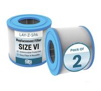 LKH Home Collection Reusable Hot Tub Filter 2 Pack Lazy Spa Replacement Filter Cartridge With Polyester Fiber Cloth Fixed Plastic Packaging