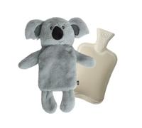 LKH Hot Water Bottle with Faux Fur 750ML Animal Shape Luxurious Cover UK Small Comforting Kids Hot Water Bottle for All Kinds of Pain Removable Washable Anti-Leak Ideal for Kids Teens Women