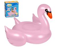 LKH Inflatable Swan Giant Pool Float for Kids -Pink Luxury Pool Inflatable with Sturdy Handles -Stylish & Fun Floaties for Pool & Beach