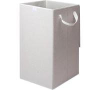 LKH Laundry Basket With Self Seal Lid & Sturdy Handle 60CM Large Foldable Washing Bin Collapsible Clothes Storage Basket Hamper For Dirty Clothes Towels & Toys Folds Flat For Easy Storage (Natural)