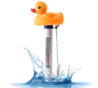LKH Pool Thermometer for Water Temperature Floating Water Thermometer with 60cm String, Non-Toxic No Mercury, °C/°F Gauge - Ideal for Swimming Pools, Hot Tubs, Spa & Ponds (Yellow - Duck)