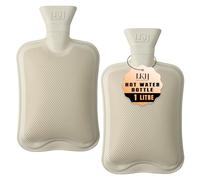 LKH Rubber Hot Water Bottle 1 Litre Hot Water Bottle 2-Pack Pain Relief & Comfort Non-Slip Design, Durable PVC-Rubber Material - Ideal for Cramps, Aches & Warmth