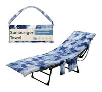 LKH Sun Lounger Towels with Pockets & Shoulder Strap - 210x75CM Microfibre Beach Towel for Recliner - Quick Dry Beach Sun Lounger Towel for Sunbed & Pool Chairs, Garden & Outdoor Relaxation