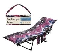 LKH Sun Lounger Towels with Pockets & Shoulder Strap - 210x75CM Microfibre Beach Towel for Recliner - Quick Dry Beach Sun Lounger Towel for Sunbed & Pool Chairs, Garden & Outdoor Relaxation