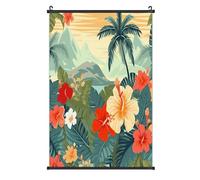 LKHDS 24 Inch Beautiful Print Scroll Poster Wall Hanging Landscape Mural Art Summer Hawaiian Print Poster Hanging for Home Decor, Office, Scroll And Artwork