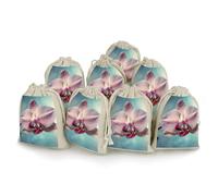 LKHDS 8PCS Drawstring Bags, A Blooming Flower Cotton Storage Bags for Home, Reusable Jewelry Pouch Portable Bunches Pocket for Party Wedding Christmas Gift Bag