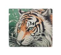LKHDS A Hand Drawn Tiger Bifold Wallet with ID Window, Leather Slim Wallet Easy Access Compact Purse for Men Women