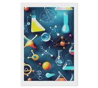 LKHDS Abstract Science Chemistry Diamond Painting Kits for Adults, Full Round Drill DIY Diamond Art, 5D Gem Art and Crafts for Home Wall Decor 8"x12"