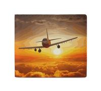 LKHDS Aircraft Plane at Sunset Bifold Wallet with ID Window, Leather Slim Wallet Easy Access Compact Purse for Men Women