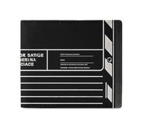 LKHDS Classic Movie Clapboard Black Bifold Wallet with ID Window, Leather Slim Wallet Easy Access Compact Purse for Men Women