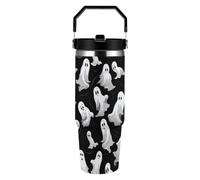 LKHDS Halloween Goth Tumbler 30oz with Top Handle And Flip Straw | Stainless Steel Insulated Travel Tumbler, BPA-Free Lid, Fits Cup Holder, Leak Proof Water Bottle for Outdoors Gym & Dorm