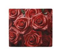 LKHDS Many Red Roses Bifold Wallet with ID Window, Leather Slim Wallet Easy Access Compact Purse for Men Women