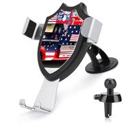 LKHDS Patriotic Truck Phone Holders for Your Car Phone Mount Truck Stand for All Phone, Adjustable and Easy Clamp Cellphone Holder Car Accessories for Dashboard/Windshield/Vent