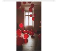 LKHDS Red Balloons in The Room Shower Curtains for Bathroom, Waterproof Fabric Bath Curtain with 12 Hooks, Washable Lightweight Bathroom Decor 36x72Inch（92x183cm）