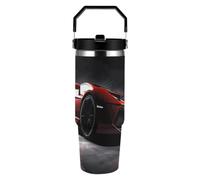 LKHDS Speed Sport Car Tumbler 30oz with Top Handle And Flip Straw | Stainless Steel Insulated Travel Tumbler, BPA-Free Lid, Fits Cup Holder, Leak Proof Water Bottle for Outdoors Gym & Dorm