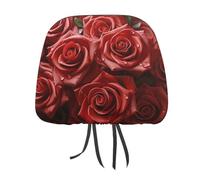 LKHDS Universal Headrest Covers Pack of 2, Many Red Roses Headrest Cover for Car, Easy to Install, Breathable & Soft Headrest Protectors for Most Vehicle