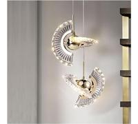 LKHGTR Crystal Small Chandelier Bar Flying Saucer Pendant Lamp Compatible with Bedroom Restaurant Sofa Rotating - Indoor Lighting,Led Ceiling Pendant Lamp Made in China