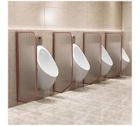 LKHGTR Toilet Partition Divider, Tempered Glass Men'S Urinal Privacy Baffle, Urinal Divider Screen Panel For Hotel, Schools, Shopping Malls Public Places,Rose Gold-4 Pcs Made in China