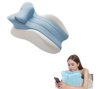 LKHLTBF Adjustable Headrest Reading Pillow for Bed Adults Memory Foam Back Support Wedge for Acid Reflux, Snoring & Legs,A