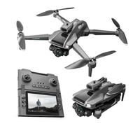 LKHLTBF Dual Battery,M66 MAX Professional Drone HD Camera Folding RC Drone With Screen Remote Control Obstacle Avoidance Optical Flow Brus