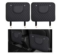 LKILFUWX 2PCS Seat Protector Car Backrest, for Ford Mustang Mach-E 2020-2022 with Storage Organizer Leather Back Seat Anti Kick Mat Car Seat Back Protector,A