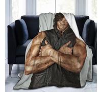 LKIMEWVK Norman Reedus Blanket Bedding Fleece Blanket Daryl Dixon Soft Throw Blankets Lightweight Anti-Static Blanket - 3 Sizes