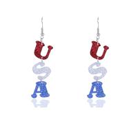 LKingel 4th of July Earrings for Women Independence Day Acrylic Earring Patriotic Dangle Earring Independence Day Red White Blue Earrings Patriotic Prom Jewelry Gifts, L, Acrylic, No Gemstone