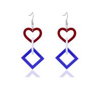 LKingel 4th of July Earrings for Women Independence Day Acrylic Earring Patriotic Dangle Earring Independence Day Red White Blue Earrings Patriotic Prom Jewelry Gifts, L, Acrylic, No Gemstone