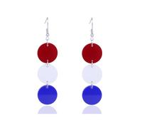 LKingel 4th of July Earrings for Women Independence Day Acrylic Earring Patriotic Dangle Earring Independence Day Red White Blue Earrings Patriotic Prom Jewelry Gifts, L, Acrylic, No Gemstone