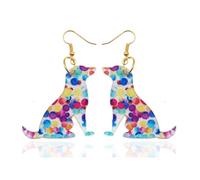Lkingel Animals Bookcase Earrings Cat Dog Book Earrings For Women Acrylic Bookshelf Earrings Book Lovers Dangle Earrings Book Lovers GiftsTeacher Earrings for Women, Acrylic, No Gemstone