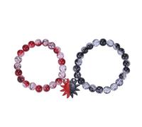 LKingel Beaded Couple Bracelets for Couples Matching Bracelets Stretch Beaded Sun Heart Lock Charm Bracelet Best Friends Forever Bracelet, L, Beads, no gemstone