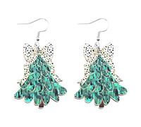 LKingel Christmas Earrings for Women Christmas Tree Bow Dangle Drop Earrings Creative Book Earring Wooden Earring Xmas Holiday Jewelry Xmas Decorations Stocking Stuffers New Years Gift 2025, L, Wood