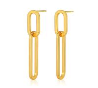 LKingel Double Twist Hoop Earrings for Women, Petite Quartet Earrings, Double Hoop Earrings, Hanging Earrings, Paperclip Stud Earrings for Girls, Zinc, No Gemstone